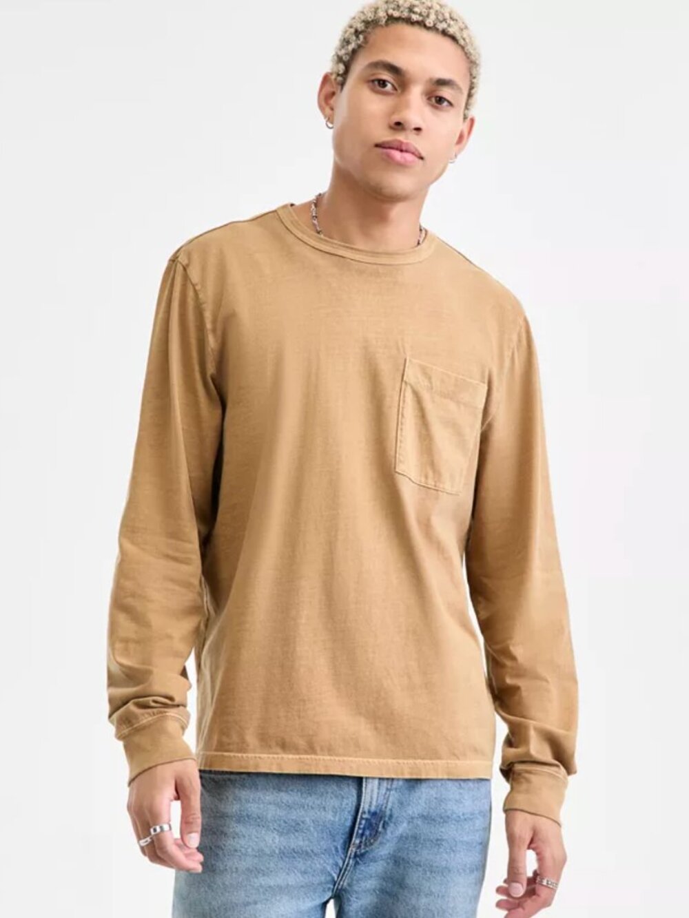 Men's Long-Sleeve Cotton T-Shirt